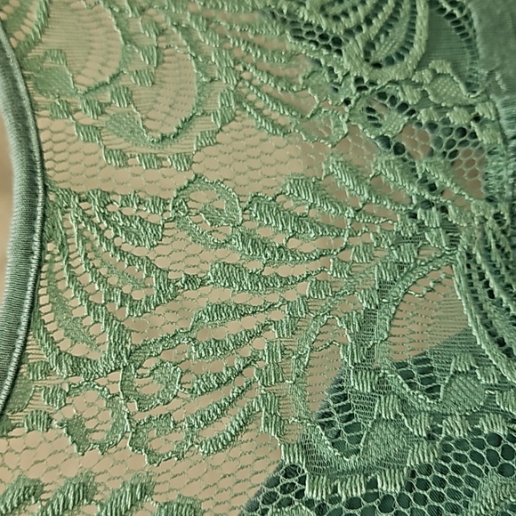 Tru Self, Aqua Top, Lace, Sz LG, Rayon, Stretch - Picture 10 of 15